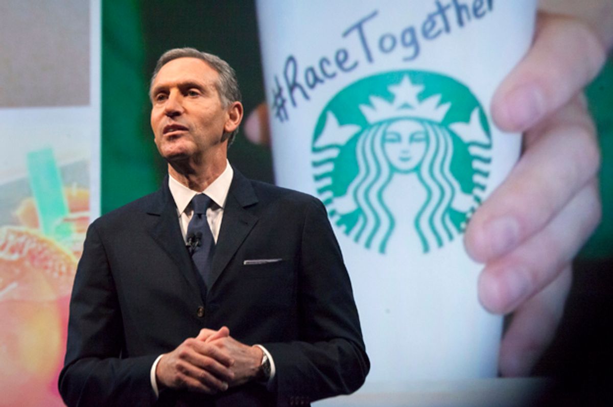 Starbucks Corp Chief Executive Howard Schultz     (Reuters/David Ryder)