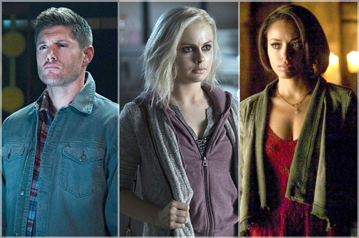 Rose McIver in "iZombie," Jensen Ackles in "Supernatural," Kat Graham in "The Vampire Diaries"     (The CW)