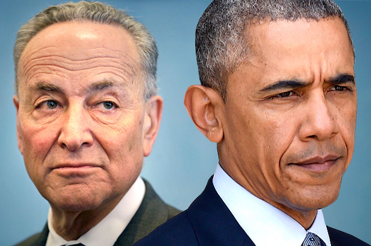 Chuck Schumer, Barack Obama            (AP/Seth Wenig/Susan Walsh/Photo montage by Salon)