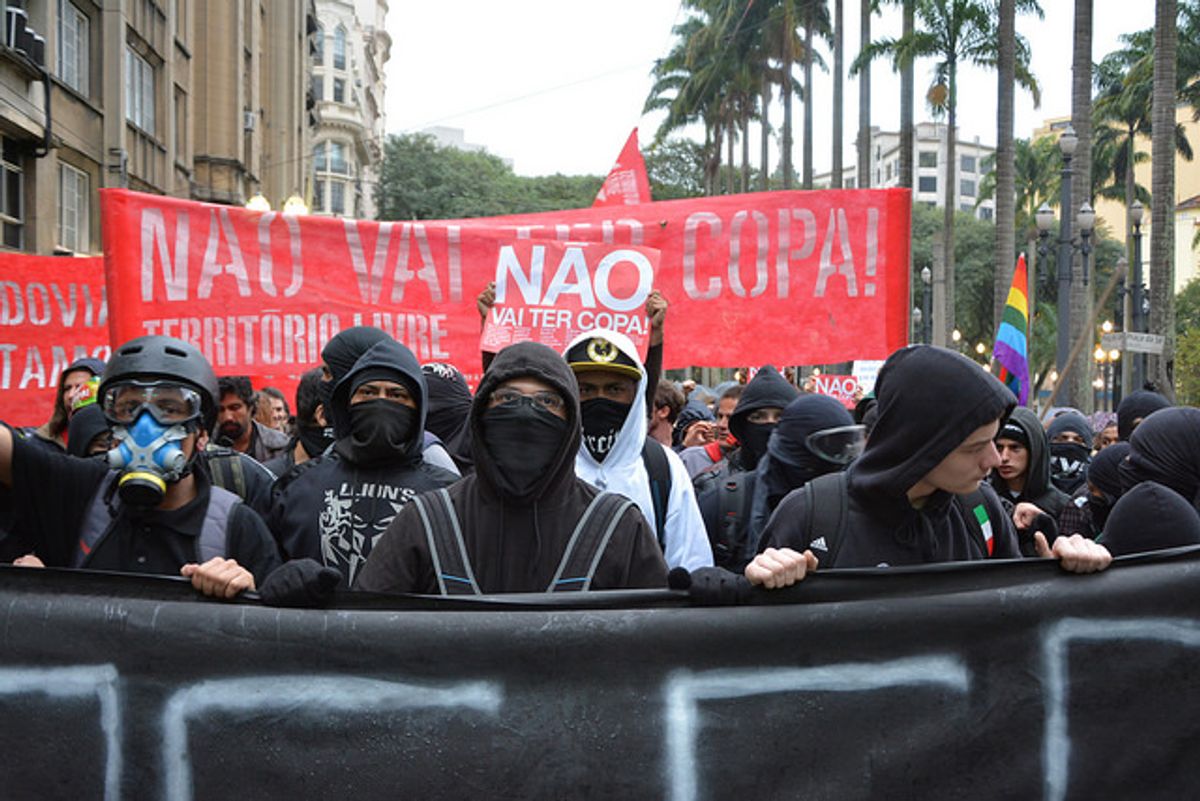  World Cup protest in São Paulo, Brazil     (Ben Tavener via Flickr)