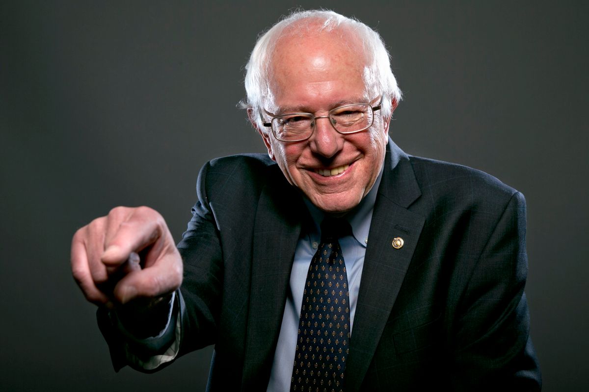 In this photo taken May 20, 2015, Democratic Presidential candidate Sen. Bernie Sanders, I-Vt., poses for a portrait before an interview with The Associated Press in Washington. For Democrats who had hoped to lure Massachusetts Sen. Elizabeth Warren into a presidential campaign, independent Sen. Bernie Sanders might be the next best thing. Sanders, who is opening his official presidential campaign Tuesday in Burlington, Vermont, aims to ignite a grassroots fire among left-leaning Democrats wary of Hillary Rodham Clinton. He is laying out an agenda in step with the party's progressive wing and compatible with Warren's platform _ reining in Wall Street banks, tackling college debt and creating a government-financed infrastructure jobs program. (AP Photo/Jacquelyn Martin) (AP)
