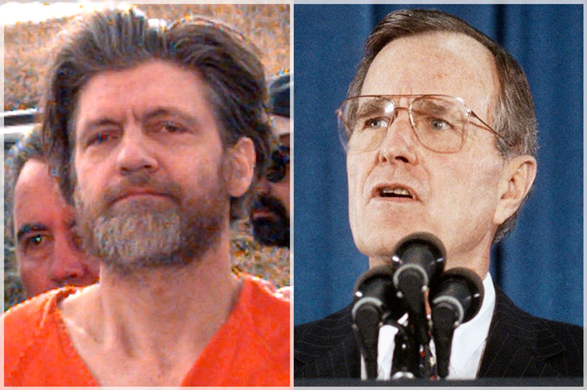 Ted Kaczynski, George H.W. Bush      (AP/Elaine Thompson/Dennis Cook)