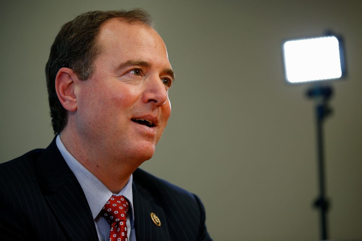 Rep. Adam Schiff, D-Calif., ranking member on the House Intelligence Committee, speaks during an interview with The Associated Press, Tuesday, May 12, 2015, in Washington. (AP Photo/Alex Brandon) (AP)