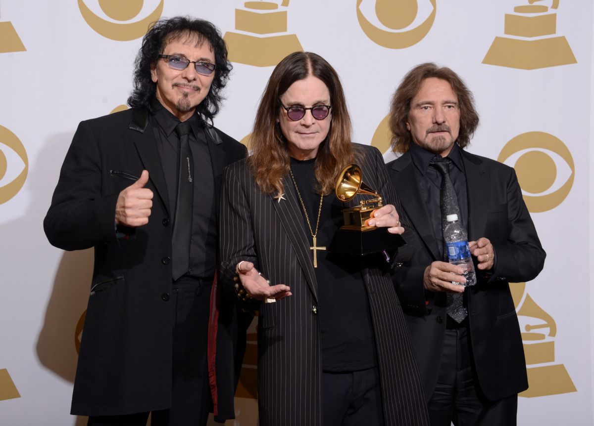 Tony Iommi, Ozzy Osbourne and Geezer Butler of Black Sabbath  (AP/Dan Steinberg)