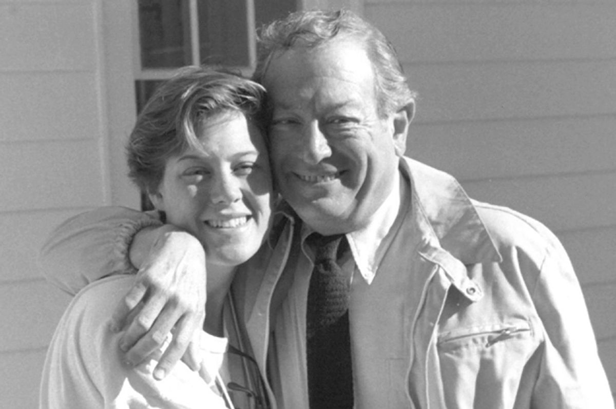 A photo of the author and her father 