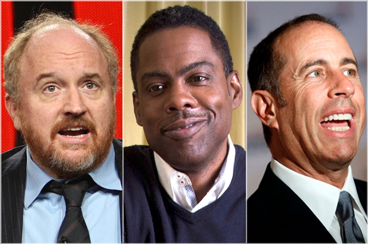 Louis C.K., Chris Rock, Jerry Seinfeld      (Reuters/David McNew/Mike Segar/Jonathan Ernst)