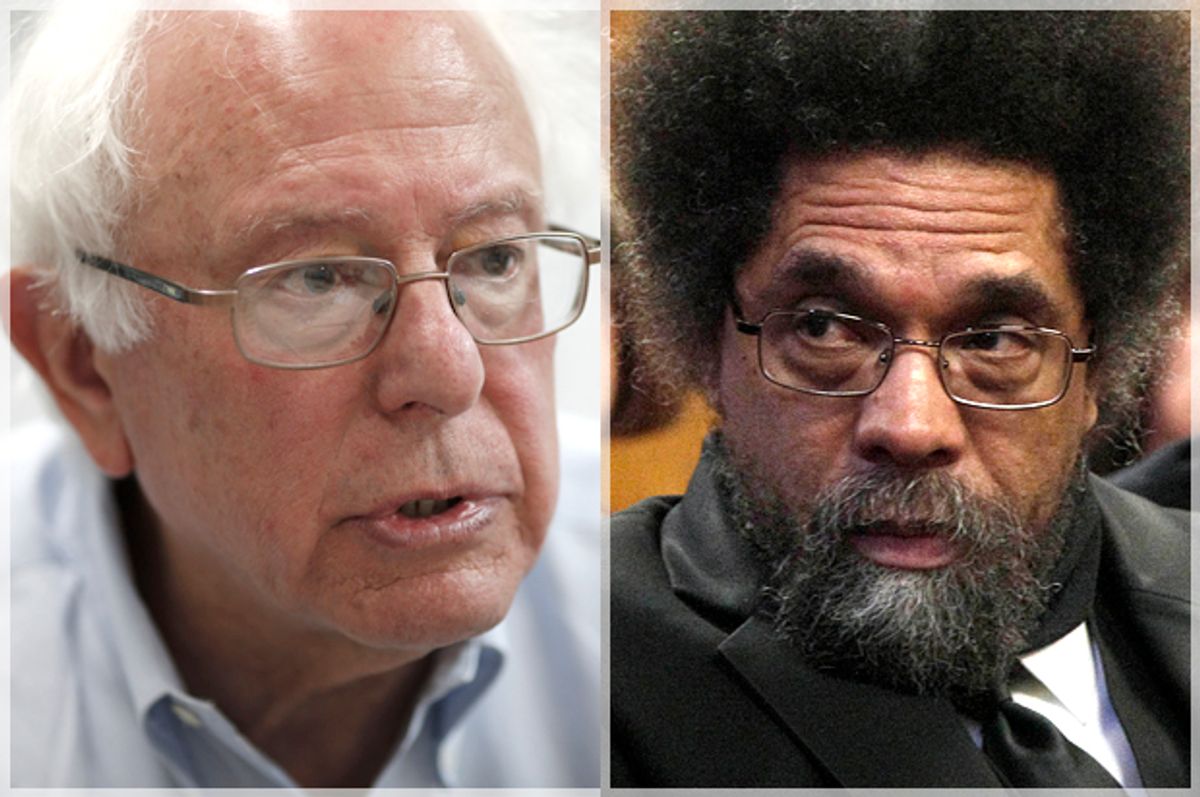 Bernie Sanders, Cornel West       (AP/John Locher/Richard Drew)