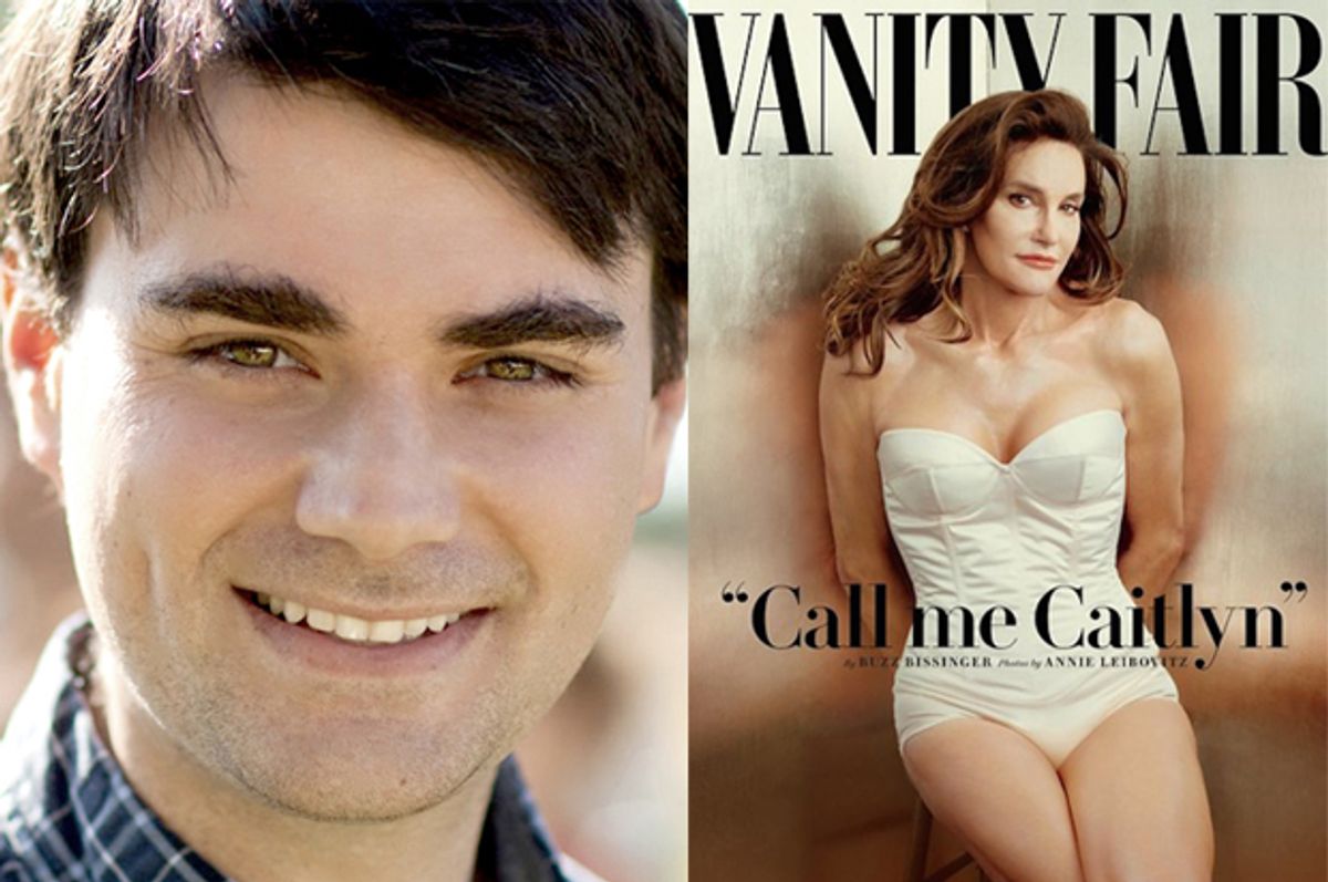 Ben Shapiro, Caitlyn Jenner on the cover of "Vanity Fair"           