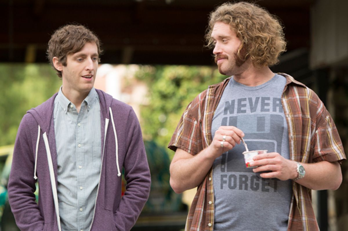 Thomas Middleditch and T.J. Miller in "Silicon Valley"              (HBO)