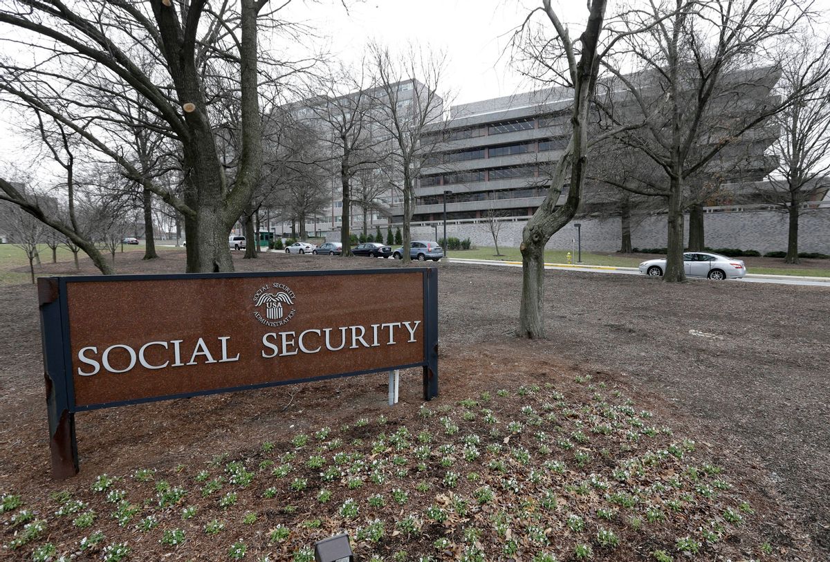 FILE - In this Jan. 11, 2013 file photo, the Social Security Administration's main campus is seen in Woodlawn, Md. (AP Photo/Patrick Semansky, File) (AP)