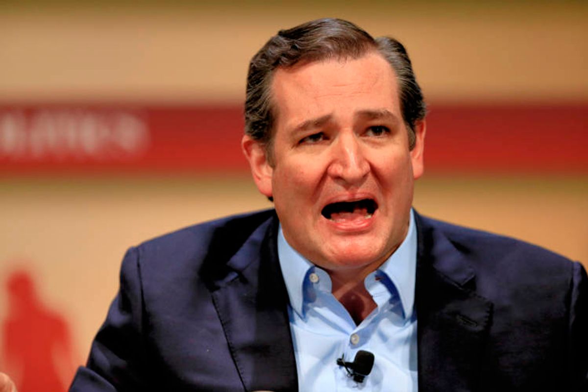 Republican Presidential candidate, Sen. Ted Cruz, R-Texas, speaks at the Family Leadership Summit in Ames, Iowa, Saturday, July 18, 2015. (AP/Nati Harnik)