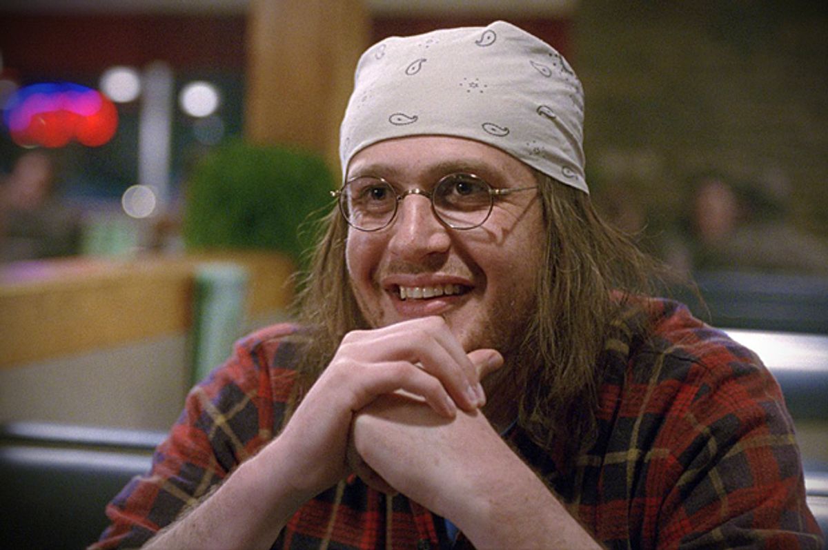 Jason Segel as David Foster Wallace in "The End of the Tour"     (A24)