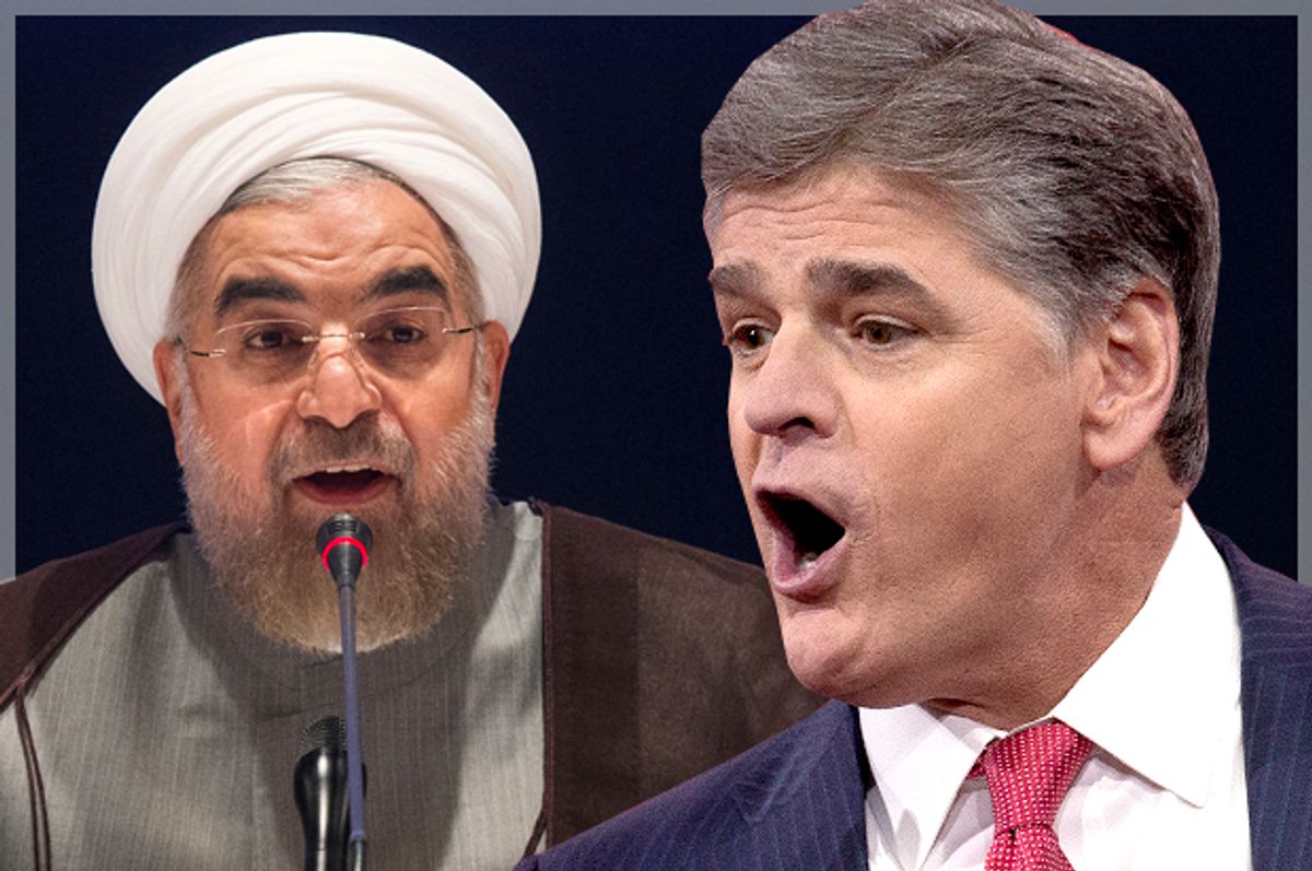 Hassan Rouhani, Sean Hannity       (Reuters/Adrees Latif/Jeff Malet, maletphoto.com)