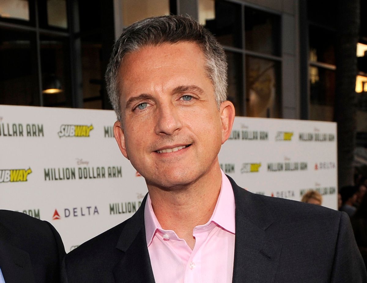FILE - In this May 6, 2014 file photo, Bill Simmons arrives at the world premiere of "Million Dollar Arm" at El Capitan Theatre in Los Angeles. HBO says it has struck a multi-year, multi-platform deal with the multi-faceted Bill Simmons. Under the deal, which begins in October, HBO will be Simmons exclusive television home, the network said Wednesday, July 22, 2015.  (Photo by Chris Pizzello/Invision/AP, File) (Chris Pizzello/invision/ap)