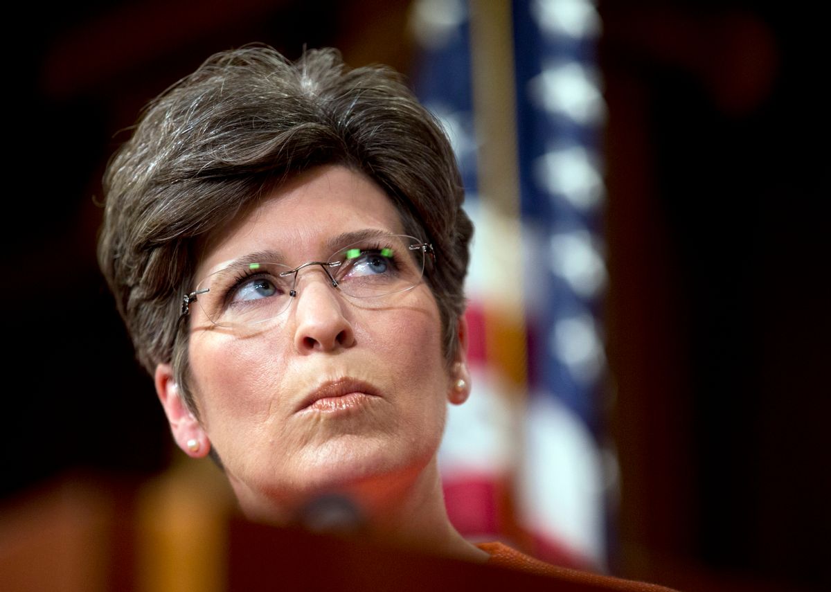 In this July 29, 2015, photo, Sen. Joni Ernst, R-Iowa, listens during a news conference on Capitol Hill in Washington . (AP Photo/Manuel Balce Ceneta) (AP)
