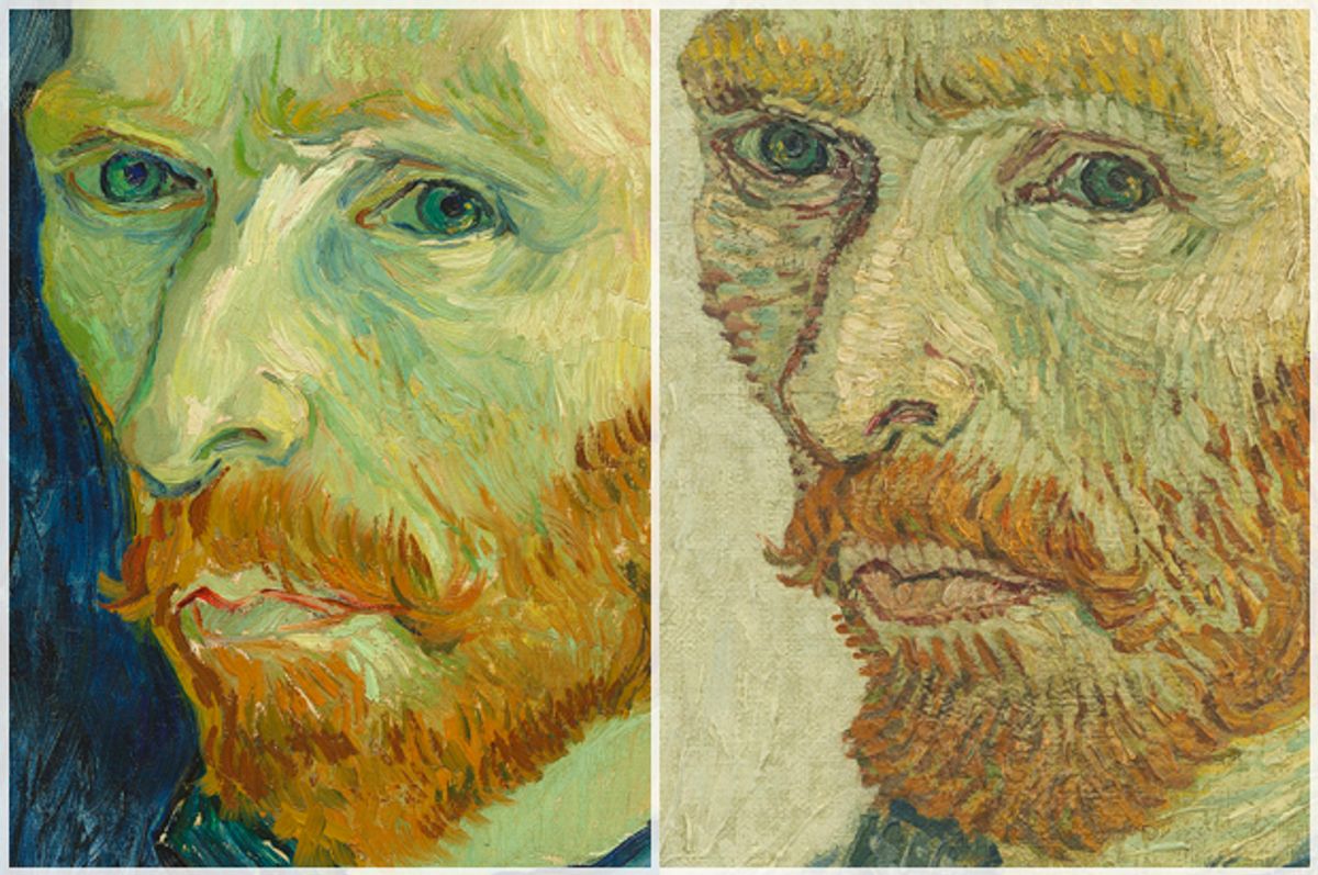 Side by side, real vs forgery painting