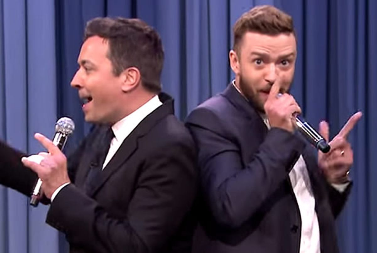 Jimmy Fallon, Justin Timberlake (Credit: NBC)