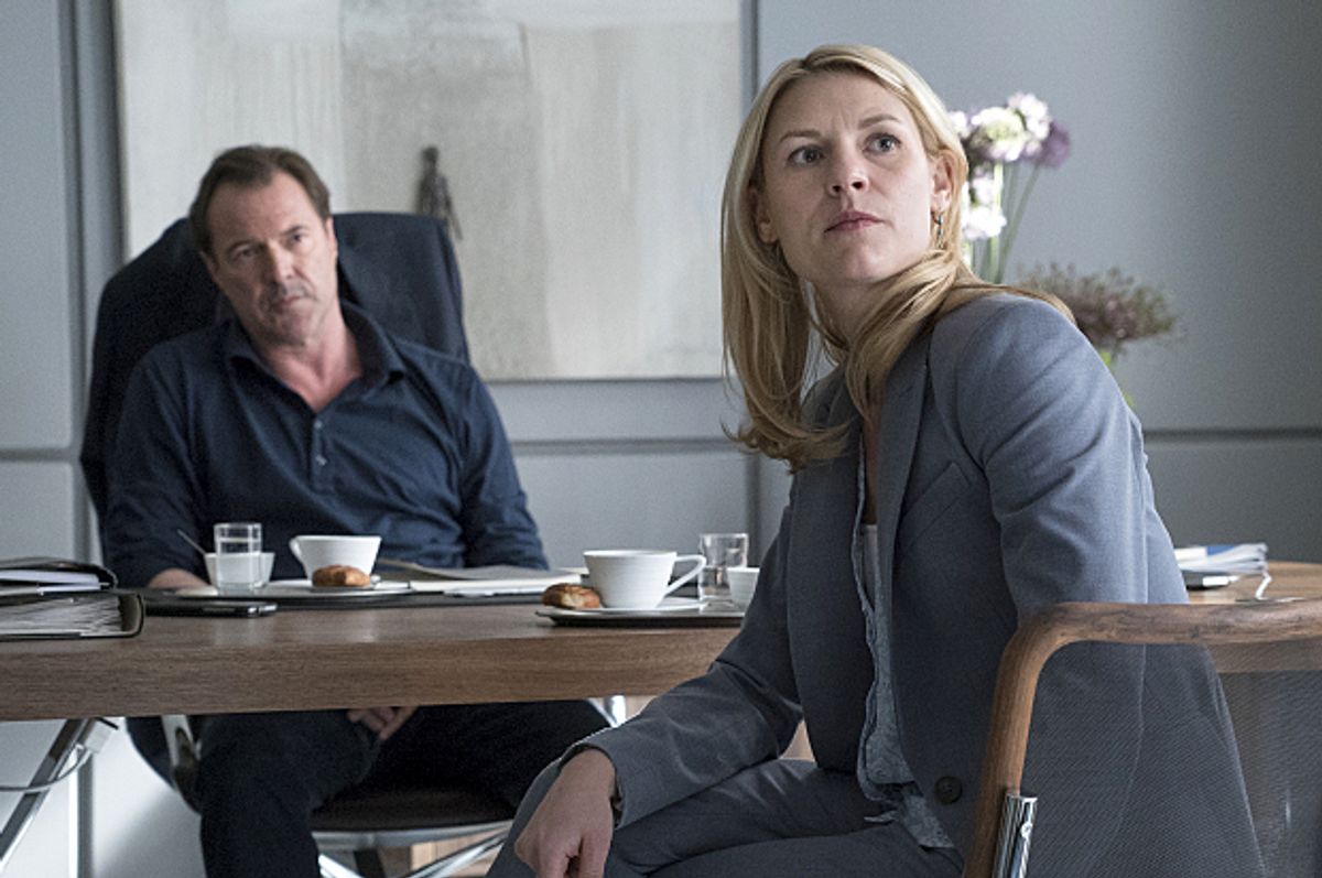 Sebastian Koch and Claire Danes in "Homeland"   (Showtime/Stephan Rabold)