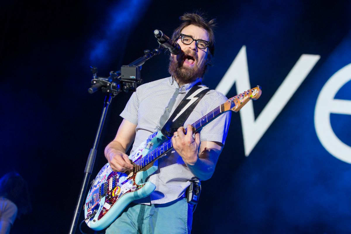 Rivers Cuomo of Weezer performs during the Life is Beautiful festival in Las Vegas.  (Paul A. Hebert/invision/ap)
