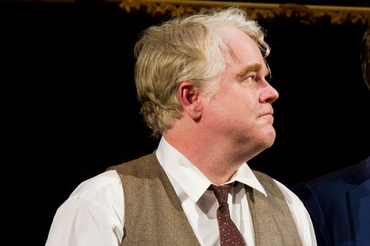 Philip Seymour Hoffman as Willy Loman in "Death of a Salesman"    (AP/Charles Sykes)