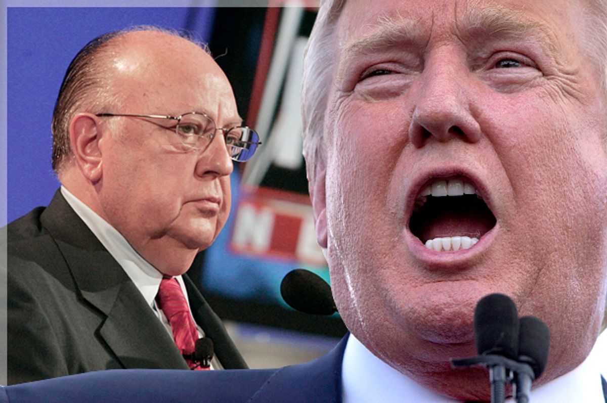 Roger Ailes, Donald Trump   (AP/Fred Prouser/Carolyn Kaster/Photo montage by Salon)