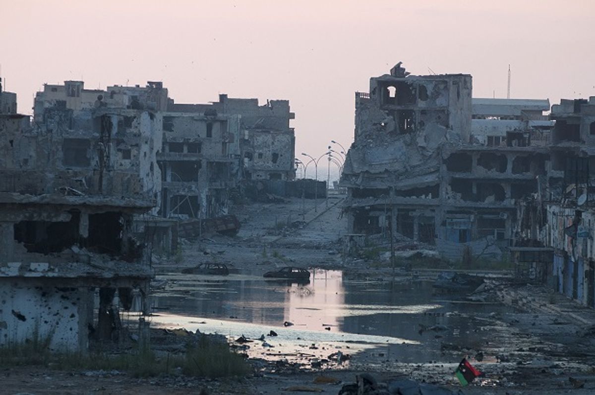 The ruins of Benghazi today, in the wake of the U.S.-backed NATO war, as Libyan pro-government forces fight the Shura Council of Libyan Revolutionaries and extremist group Ansar al-Sharia  (Reuters)