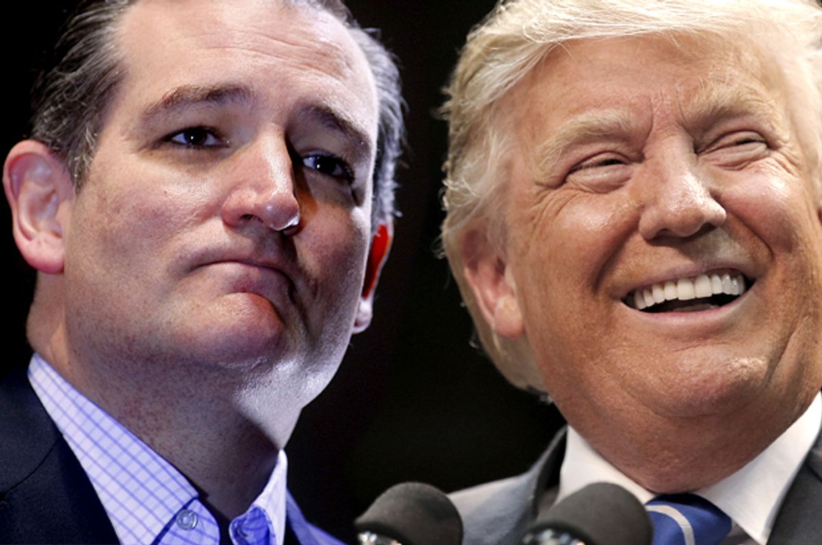  Ted Cruz and Donald Trump (Reuters/Tami Chappell/Chris Keane/Photo montage by Salon)
