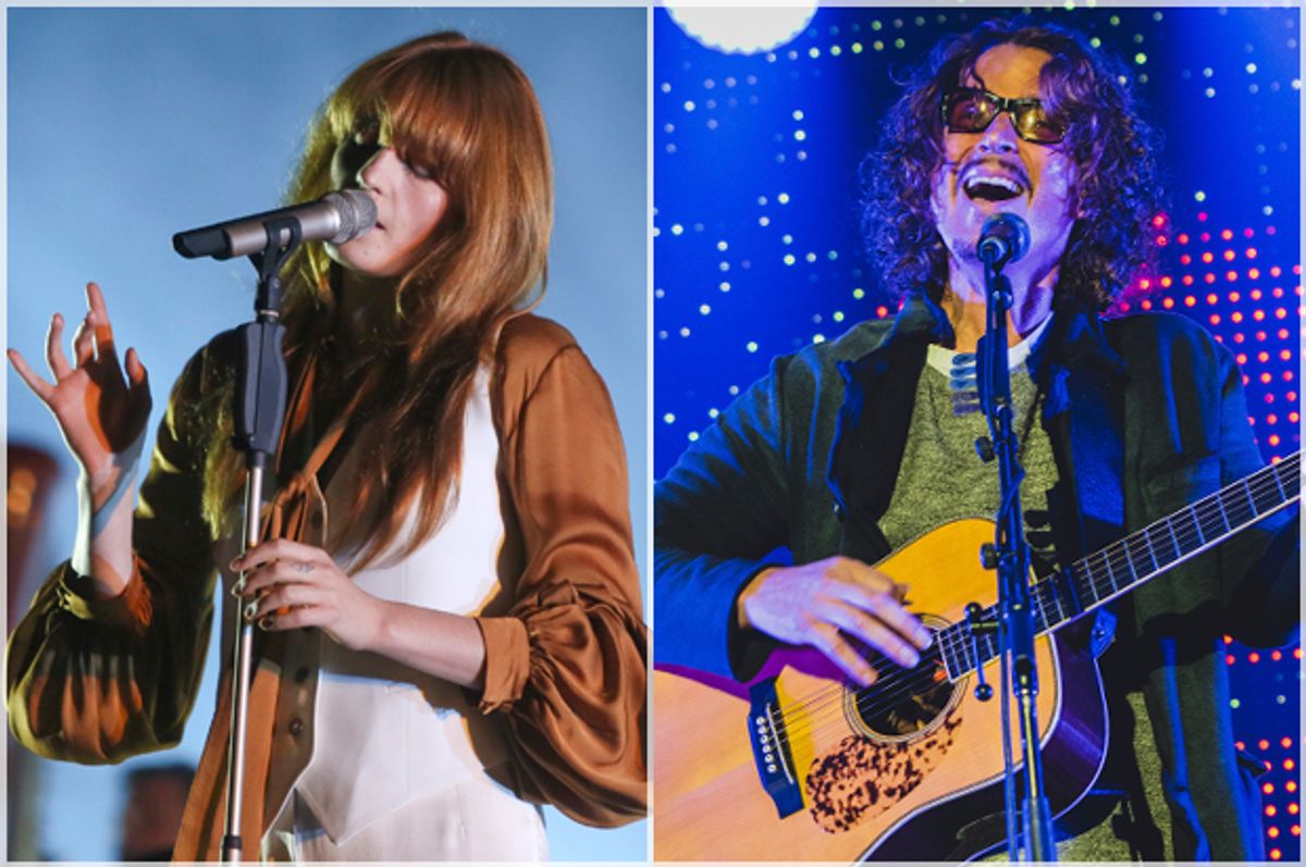 Florence Welch of Florence + the Machine, Chris Cornell   (AP/Jack Plunkett/Jeff Lombardo)