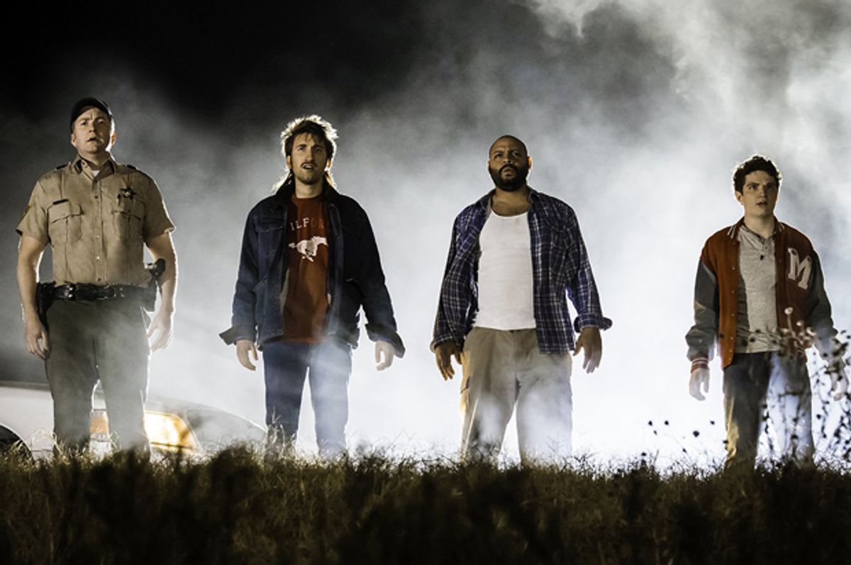 Burnie Burns, Colton Dunn, Gavin Free and Michael Jones in "Lazer Team"   (Rooster Teeth Productions)