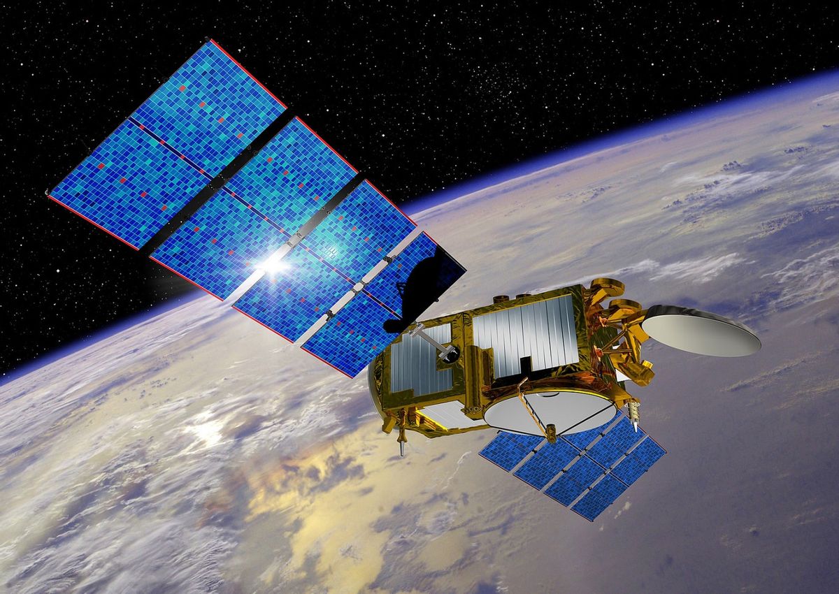 This undated artist rendering provided by NASA shows the Jason-3 satellite. The latest in a series of U.S.-European satellites designed to detect ocean events like El Nino is scheduled for launch Sunday, Jan. 17,  from California. If successful, the Jason 3 satellite will continue more than two decades of sea level measurements. (NASA via AP) (AP)