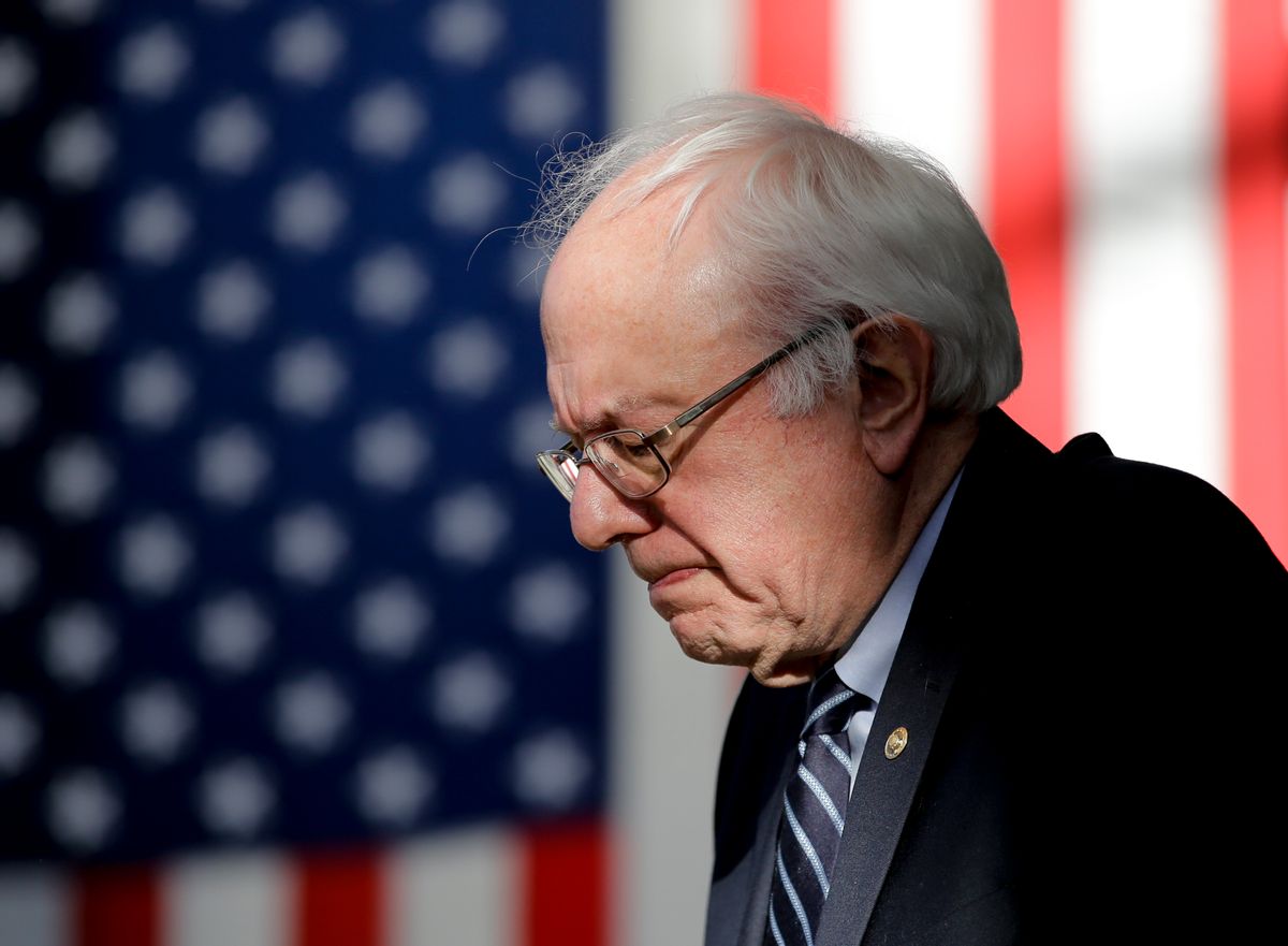 Democratic presidential candidate Sen. Bernie Sanders, I-Vt., speaks on the day of the Nevada Democratic caucus, Saturday, Feb. 20, 2016, in Henderson, Nev. Hillary Clinton captured Nevada's Democratic caucuses Saturday, overcoming an unexpectedly strong surge by Sanders. (AP Photo/Jae C. Hong) (AP)