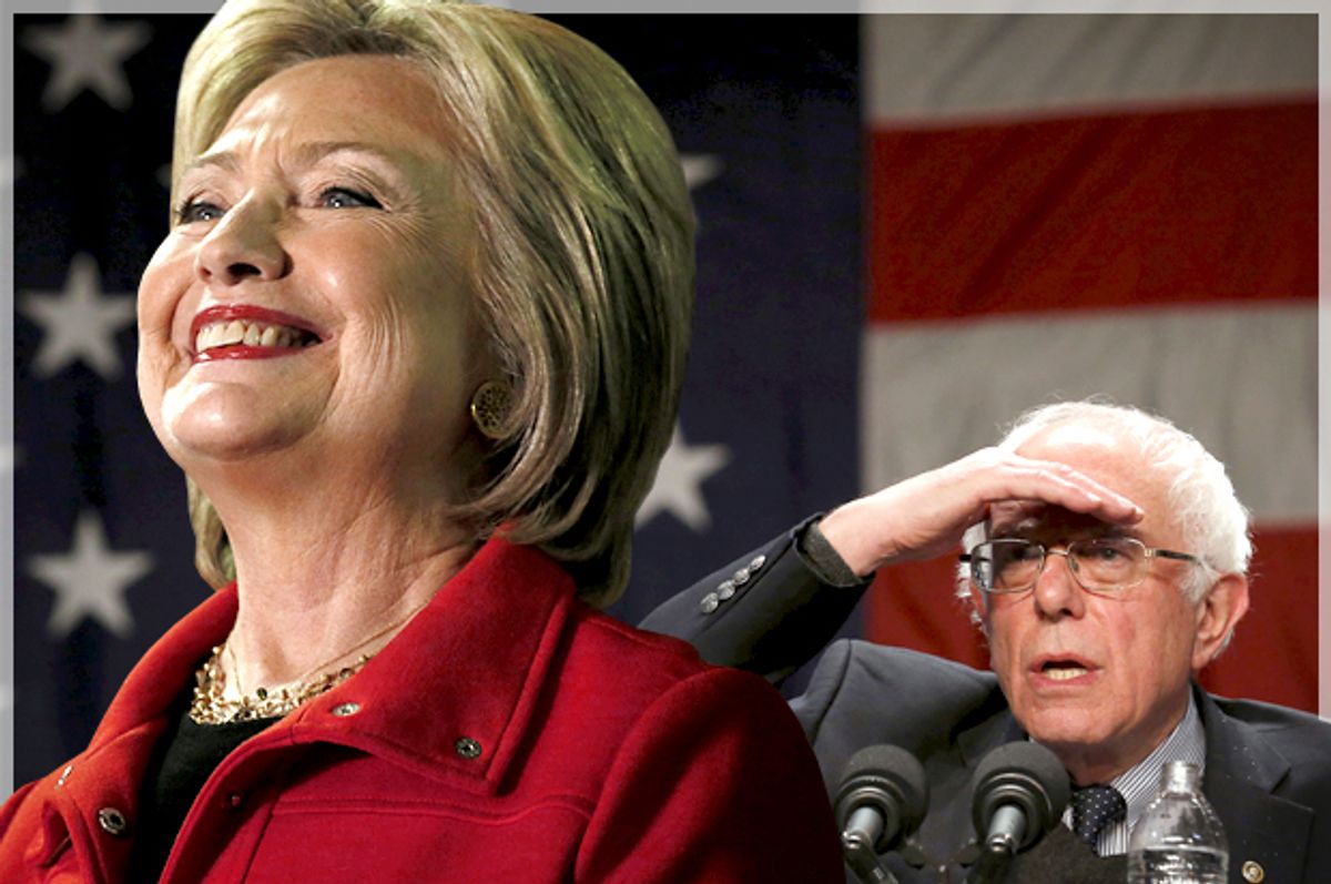 Hillary Clinton, Bernie Sanders   (Reuters/Jim Bourg/Jim Young/Photo montage by Salon)