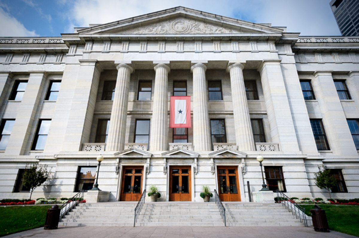 The Ohio Statehouse in Columbus, OH.   (<a href='http://www.shutterstock.com/gallery-122782p1.html'>Zack Frank</a> via <a href='http://www.shutterstock.com/'>Shutterstock</a>)