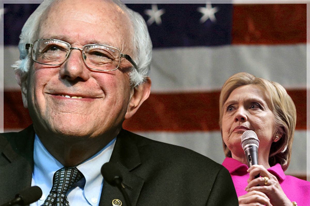 Bernie Sanders, Hillary Clinton   (Reuters/Craig Lassig/Rick Wilking/Photo montage by Salon)