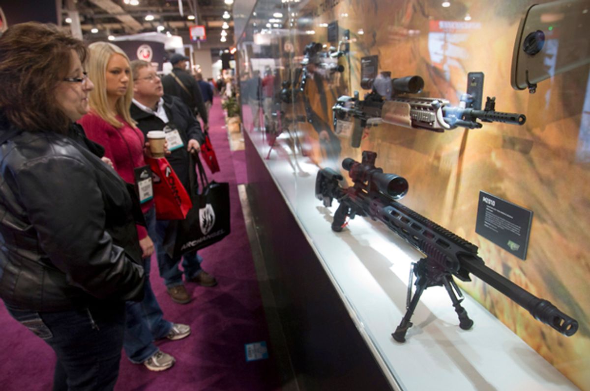 Attendees at the annual SHOT Show in Las Vegas, January 15, 2013.   (Reuters/Steve Marcus)