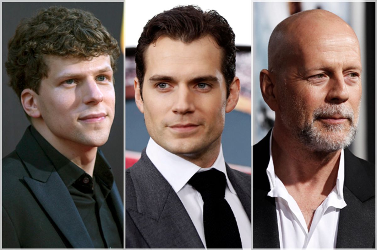 Jesse Eisenberg, Henry Cavill, Bruce Willis    (Reuters/Mario Anzuoni/Lucas Jackson)