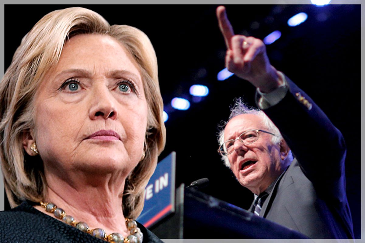 Hillary Clinton, Bernie Sanders   (Reuters/Brian Snyder/Photo montage by Salon)