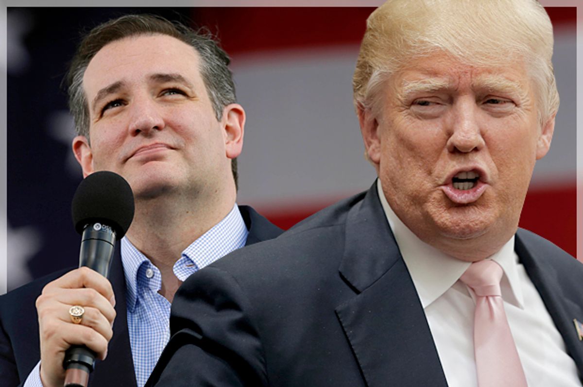 Ted Cruz, Donald Trump   (AP/Gerry Broome/Reuters/Chris Keane/Photo montage by Salon)