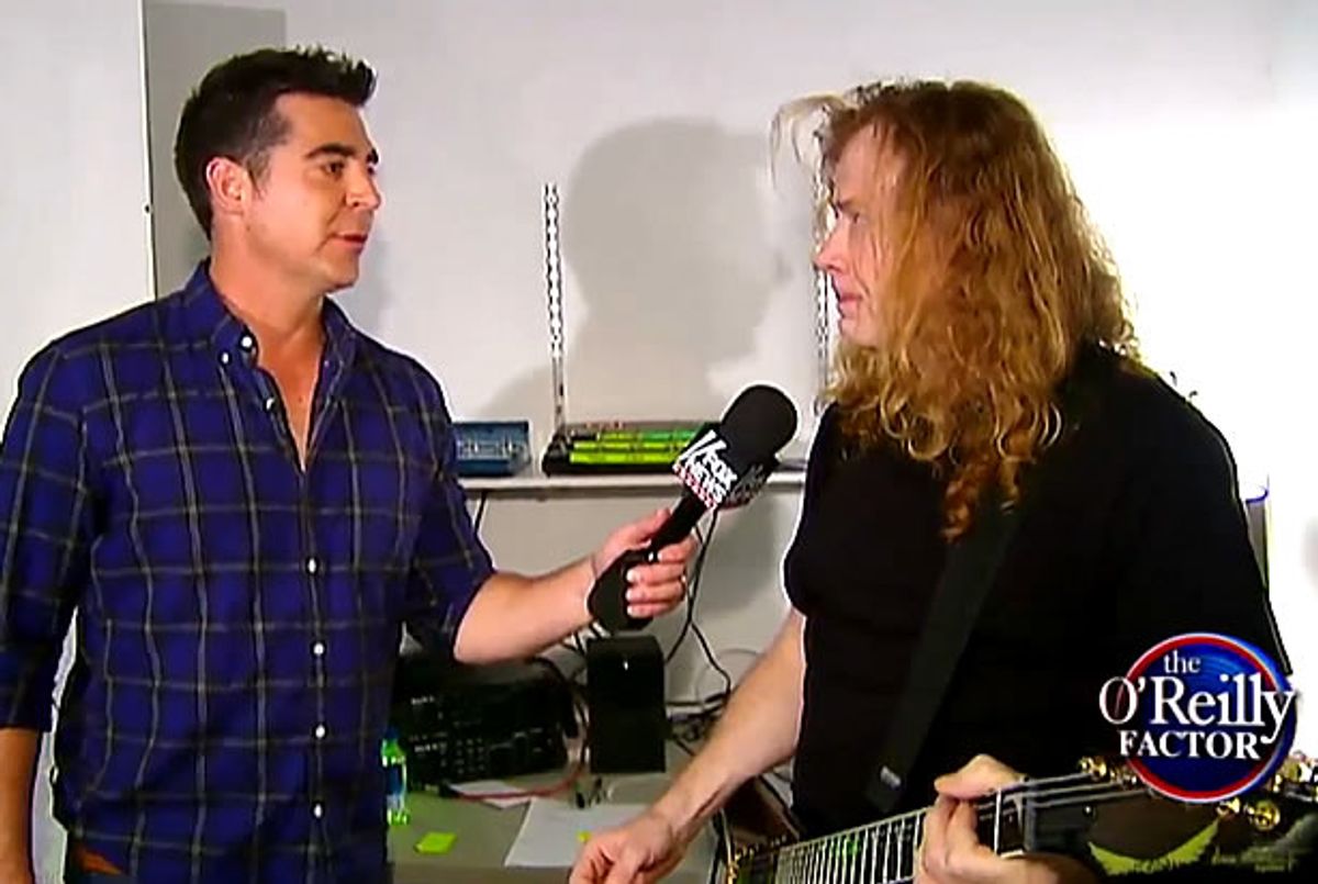 Jesse Watters, Dave Mustaine (Credit: Fox News)