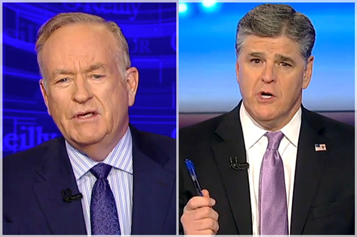 Bill O'Reilly, Sean Hannity   (Fox News)