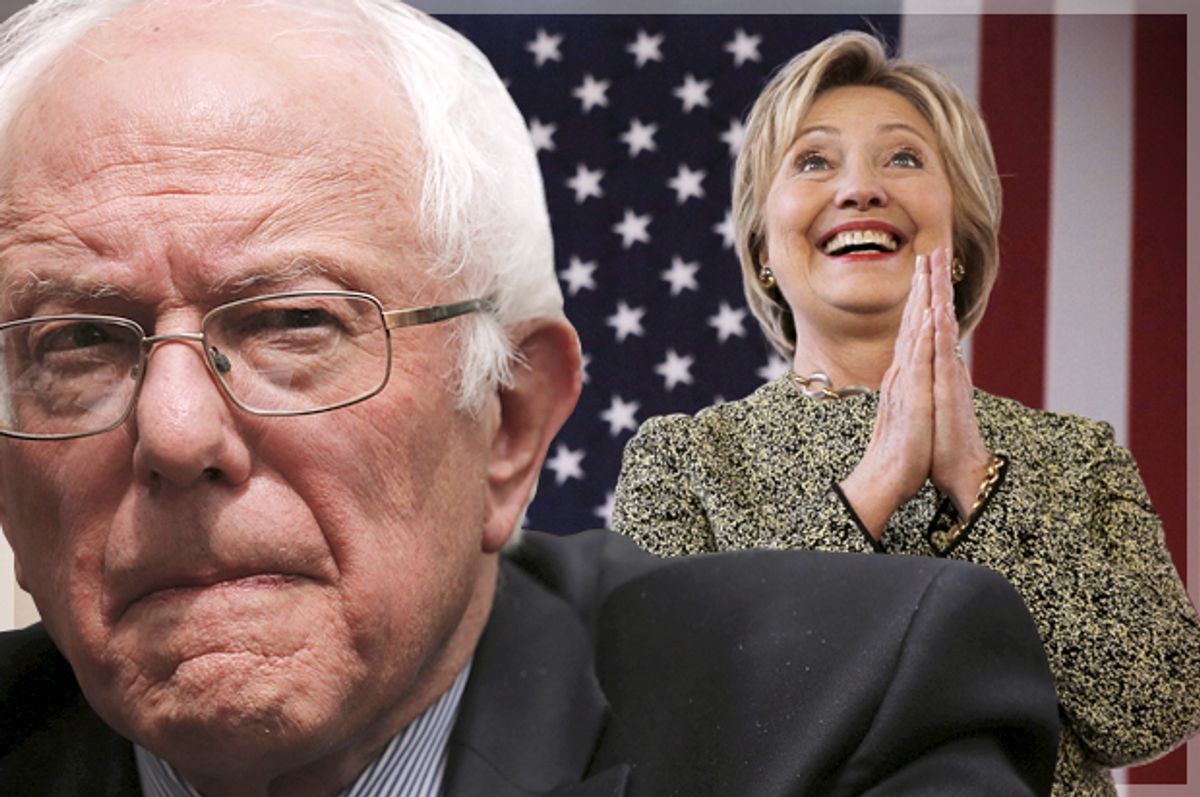 Bernie Sanders, Hillary Clinton   (Reuters/Lucas Jackson/Brendan McDermid/Photo montage by Salon)