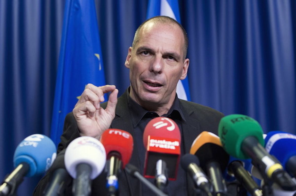 Former Greek Finance Minister Yanis Varoufakis at a news conference in June 27, 2015  (Reuters/Yves Herman)