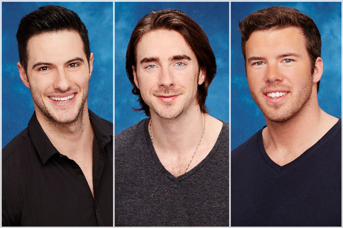 "The Bachelorette" contestants Daniel, Brandon and Will   (ABC)