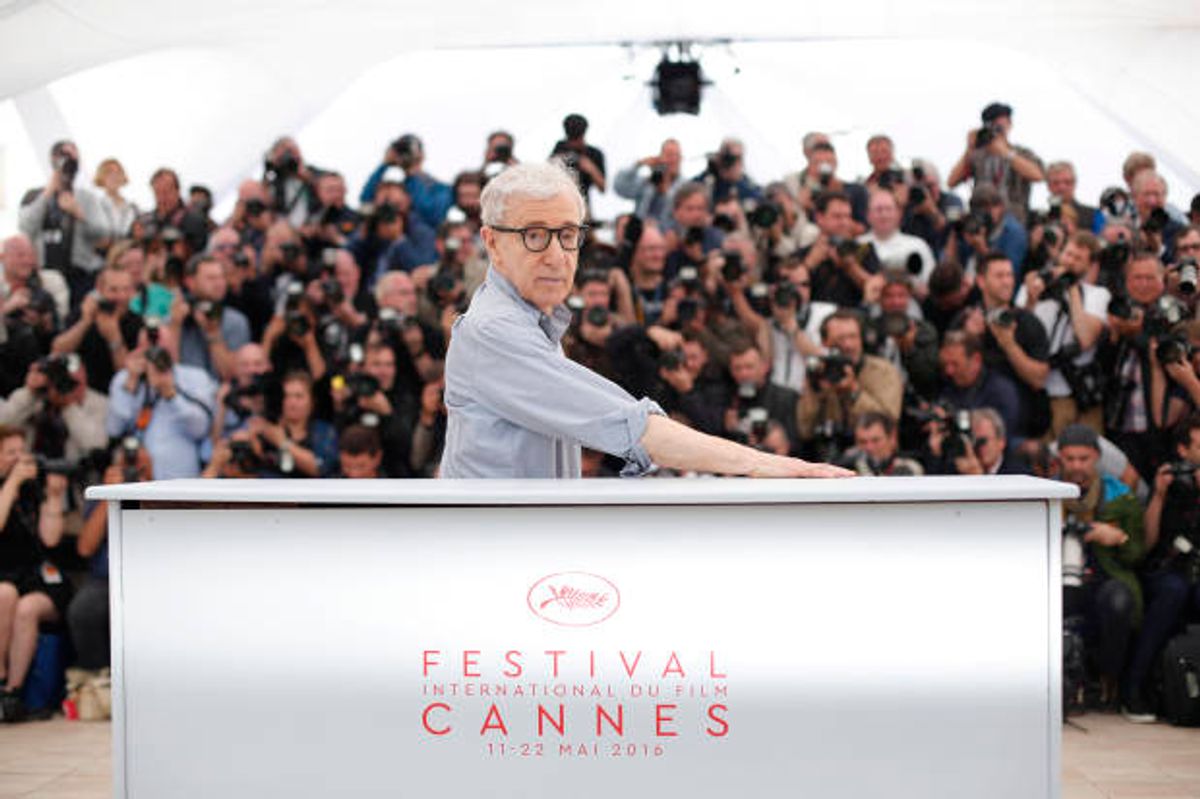 Director Woody Allen poses for photographers during a photo call for the film Cafe Society, at the 69th international film festival, Cannes, southern France, Wednesday, May 11, 2016. (AP Photo/Thibault Camus) (AP)