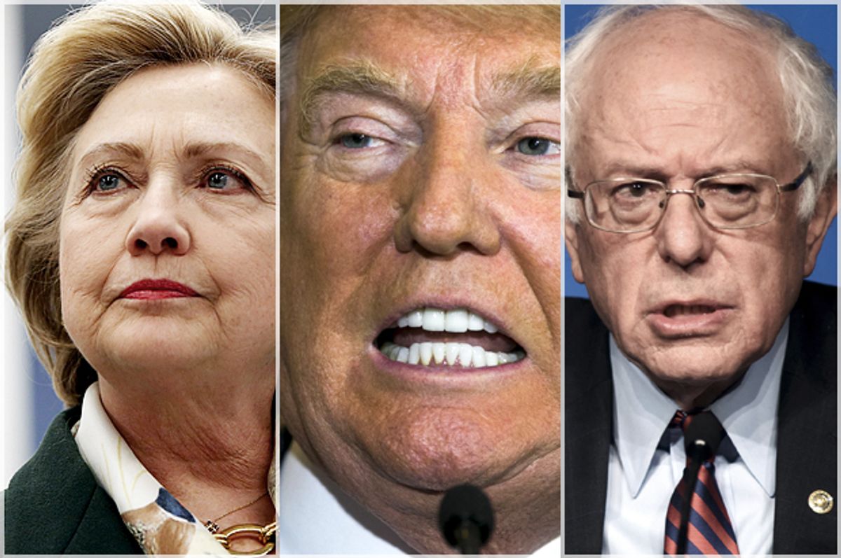 Hillary Clinton, Donald Trump, Bernie Sanders   (Reuters/Shannon Stapleton/Lucas Jackson/Mark Kauzlarich)