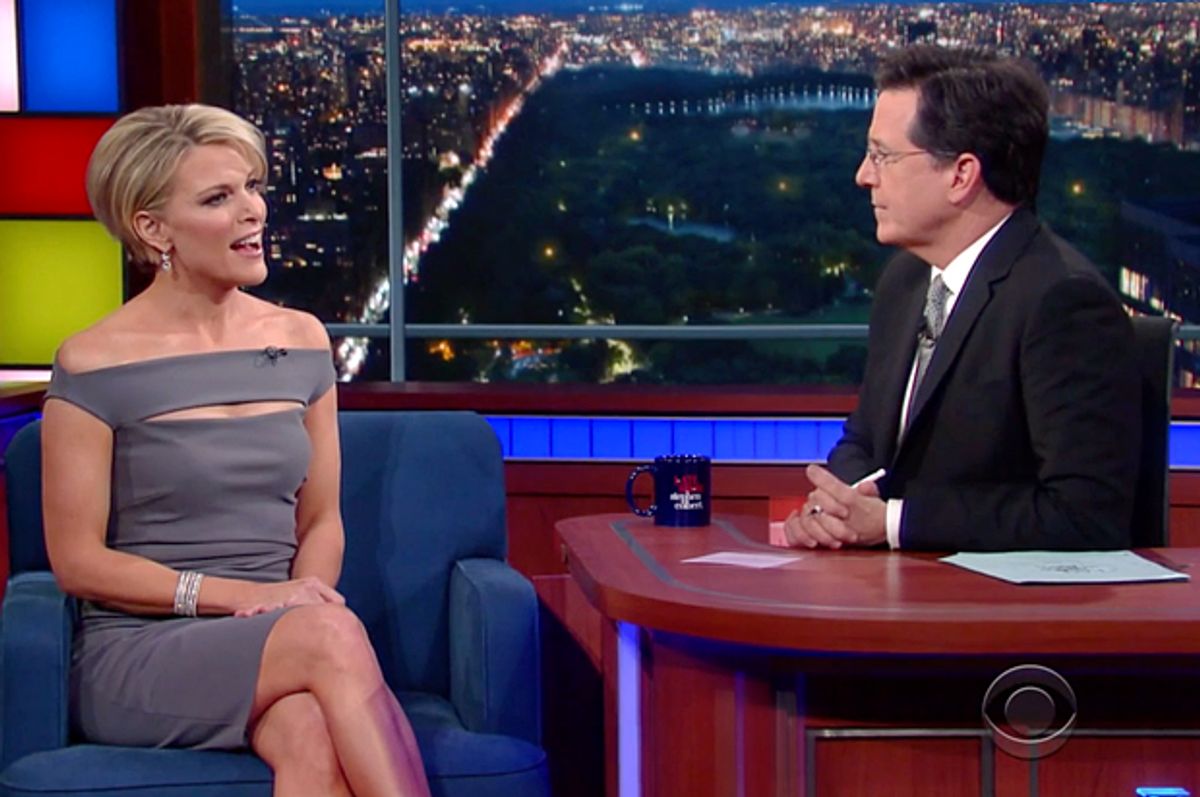 Megyn Kelly on "The Late Show with Stephen Colbert"   (CBS)