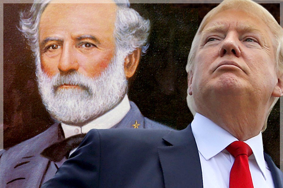 Robert E. Lee, Donald Trump   (Reuters/Jonathan Ernst/Wikimedia/Salon)