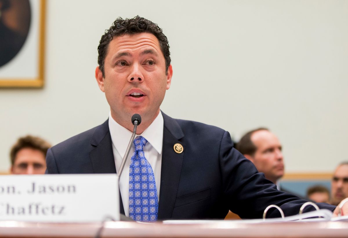 FILE - In this May 24, 2016, file photo, Rep. Jason Chaffetz, R-Utah, testifies on Capitol Hill in Washington. Forty-one Secret Service employees have been disciplined for reviewing private agency records, including a failed job application of Chaffetz who was leading a congressional probe of the agency. (AP Photo/Andrew Harnik, File) (AP/Andrew Harnik)
