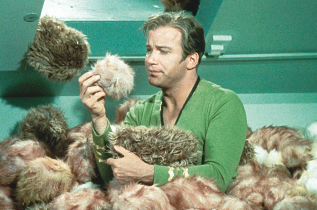 William Shatner and Tribbles in "Star Trek"   (Paramount Television)