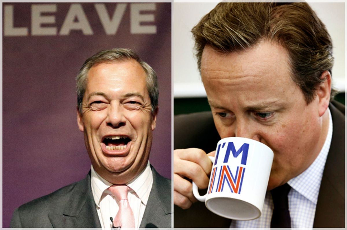 Nigel Farage, David Cameron   (AP/Frank Augstein/Reuters/Gareth Fuller)